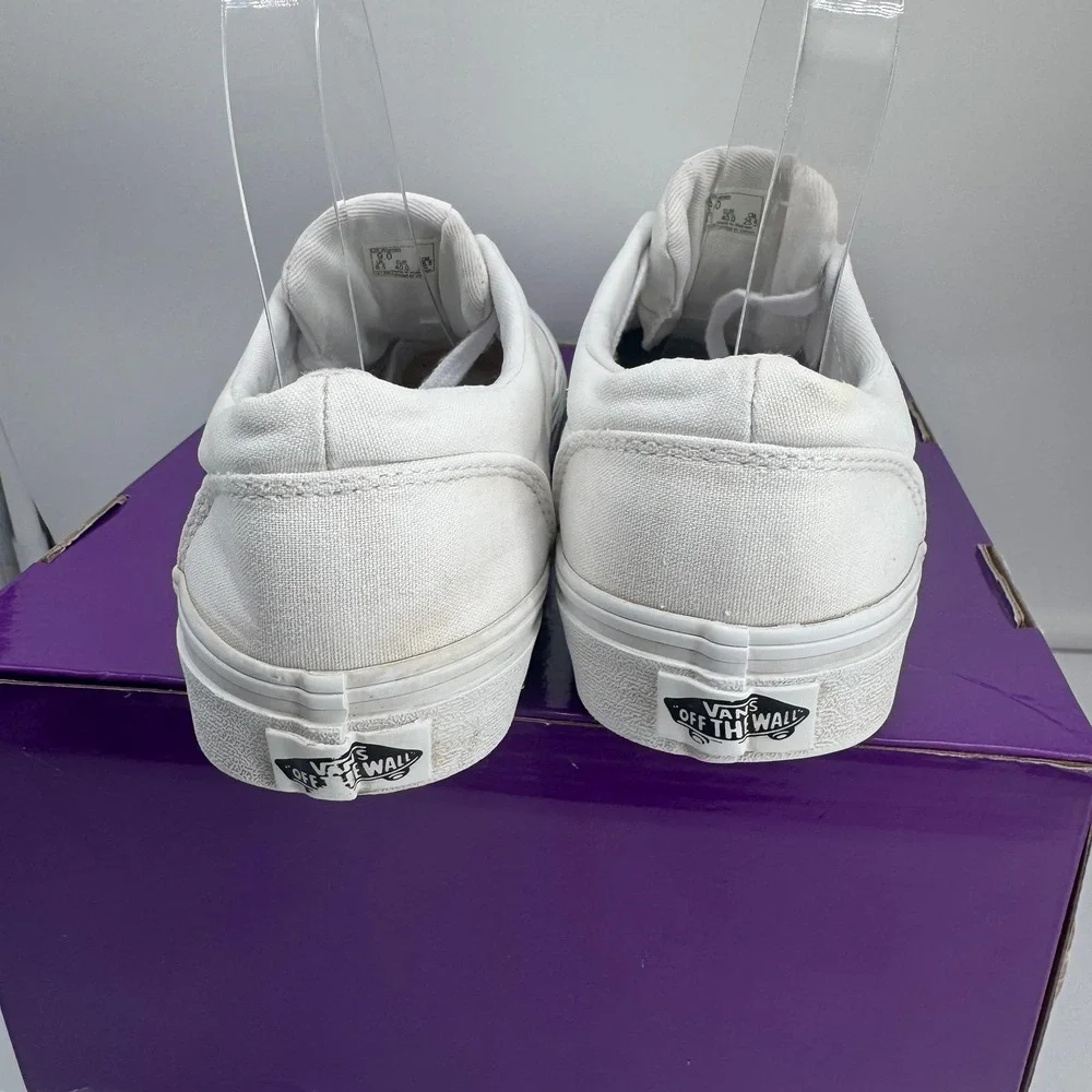 Vans Off The Wall White Classic Canvas Skate Shoes Womens 9 / UK 6.5 / EUR 40